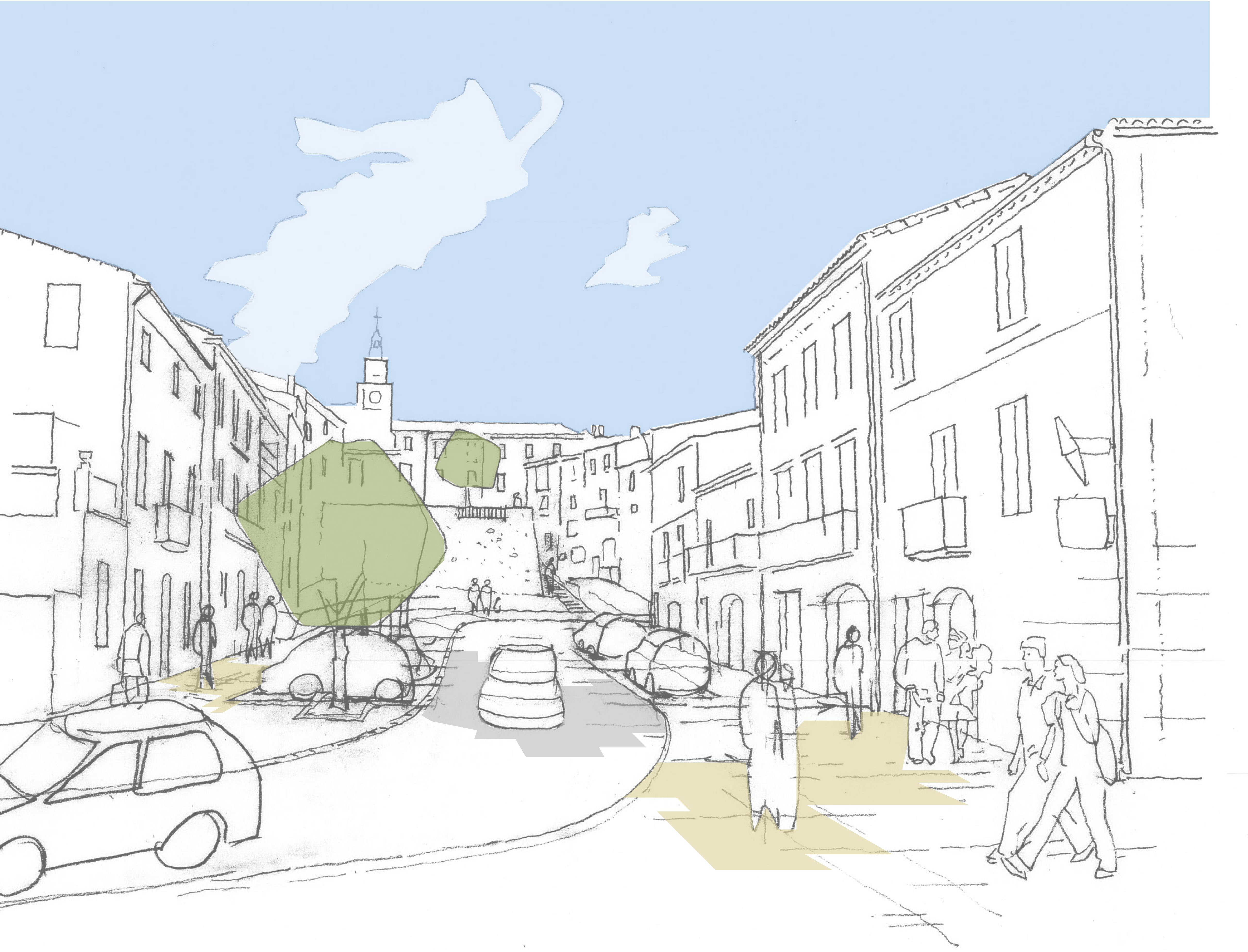 Perspective proposée rue du jeu de ballon